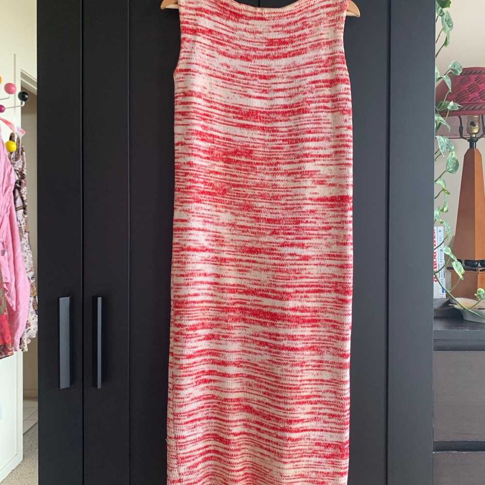 Red and white knit sundress - image 2