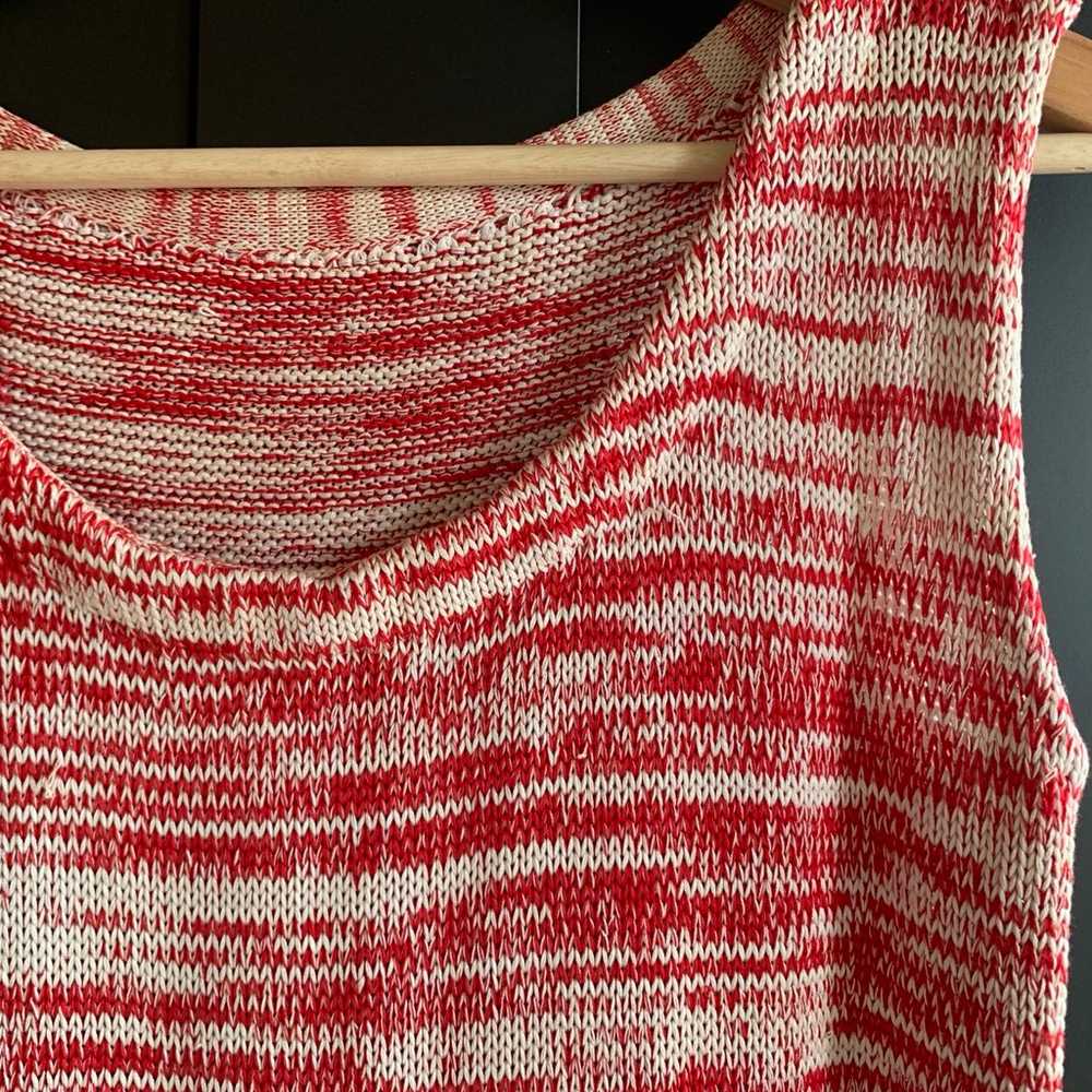 Red and white knit sundress - image 3