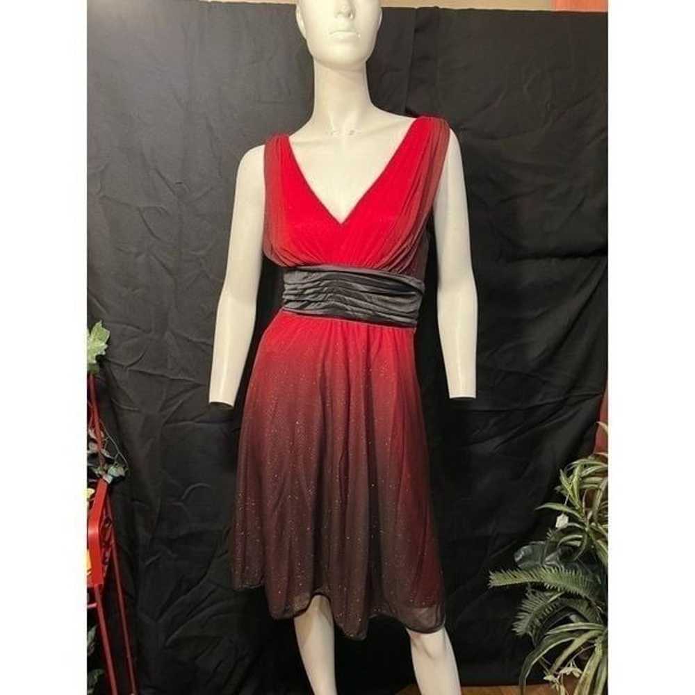 R & M Richard’s VTG Red and Black Ombré  Dress - image 1