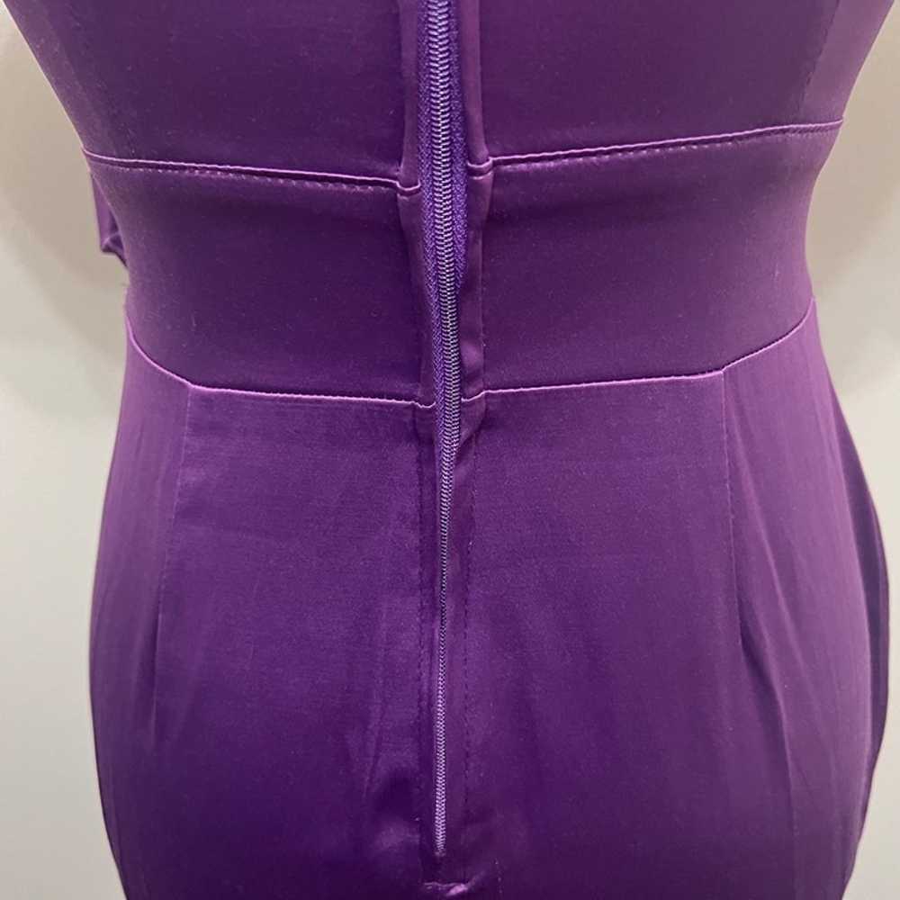 Pinup Couture Ava Wrap Look Dress Purple Satin Pl… - image 9