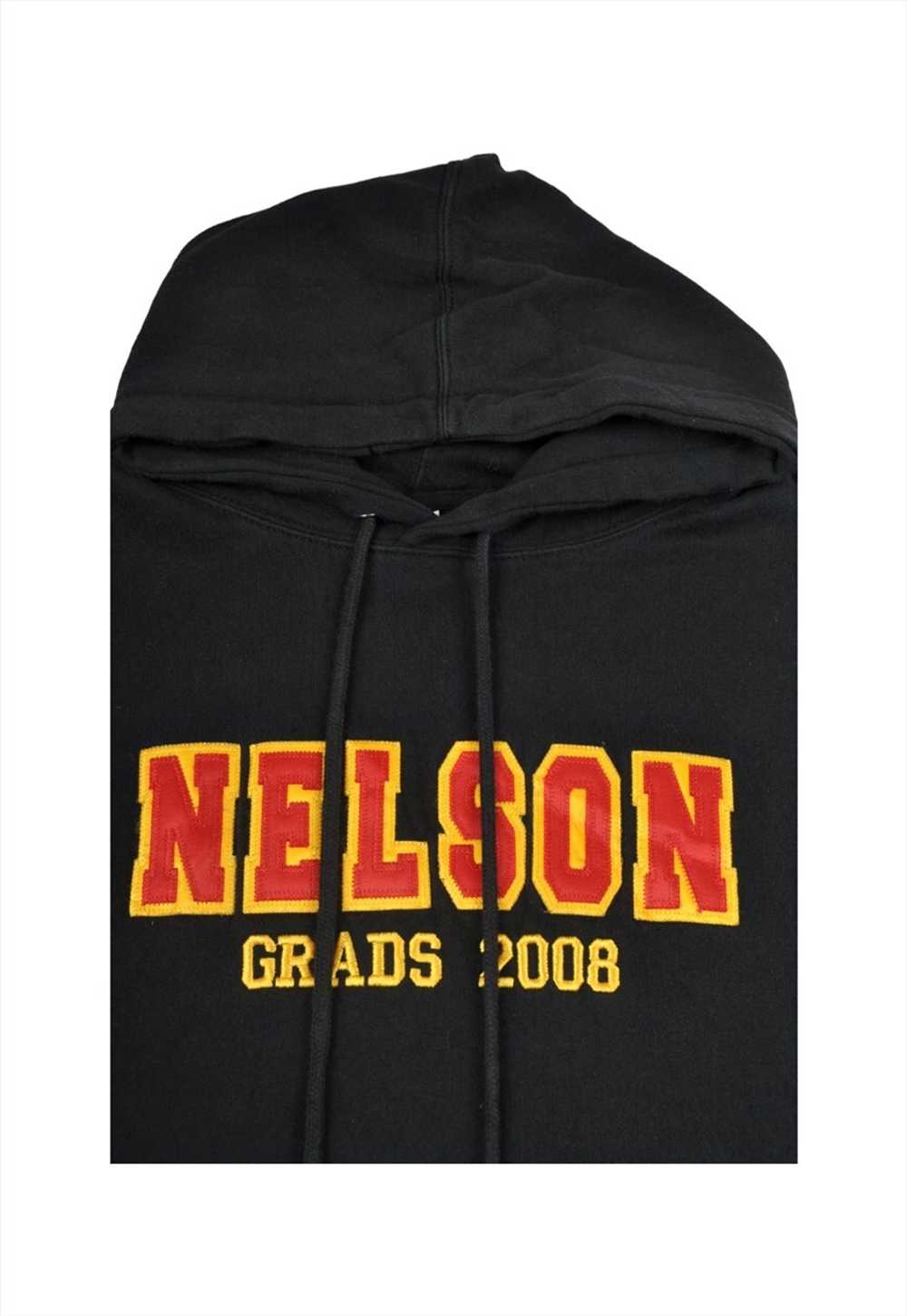 Vintage Nelson Grads Varsity Hoodie Sweatshirt Bl… - image 4