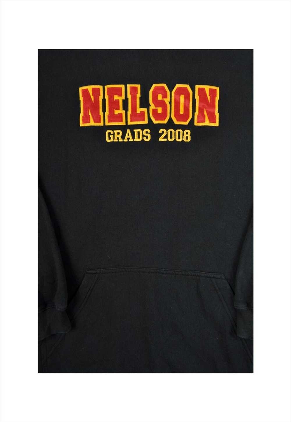 Vintage Nelson Grads Varsity Hoodie Sweatshirt Bl… - image 5
