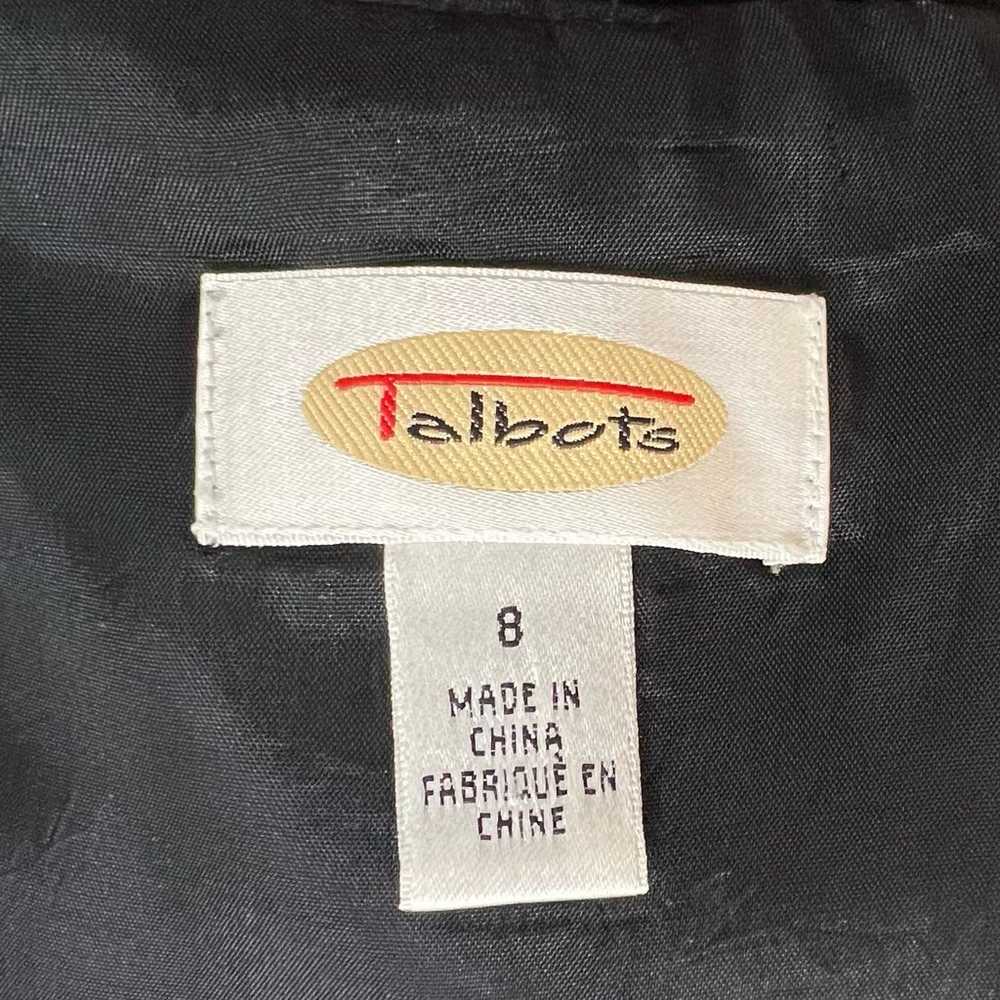 Vintage Talbots Black Crepe Embroidered Sleeveles… - image 10