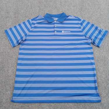 Nike Nike Polo Shirt Mens XL Blue White Striped D… - image 1