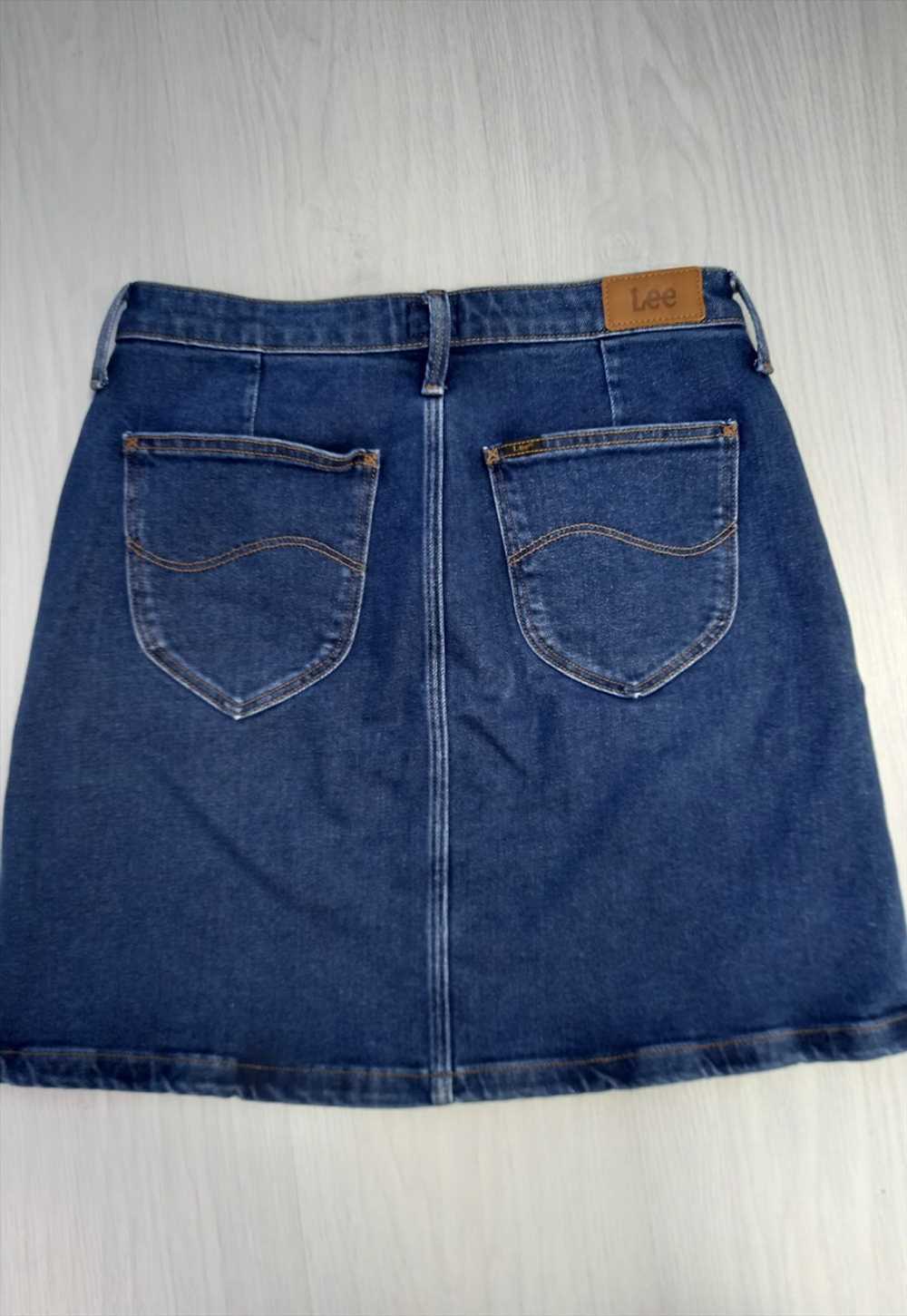 Y2K Denim Skirt Mini Mid Blue Denim - image 4