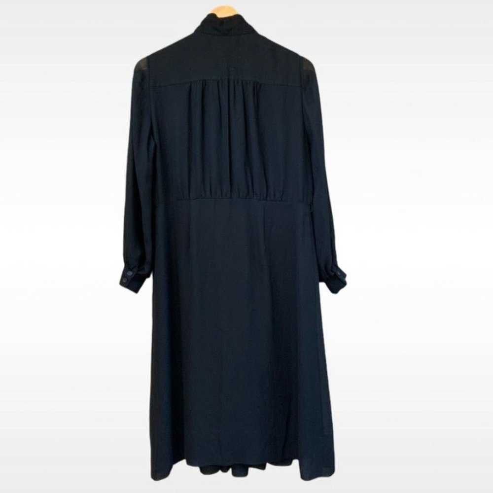 Vintage Witchy Dress Black Tie Bow Long Sleeves G… - image 3