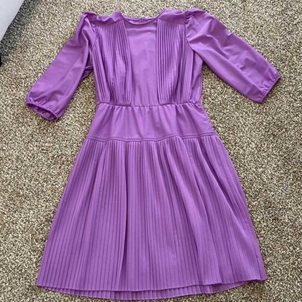 Vintage Beverly Collection Purple Pleated Dress - image 6
