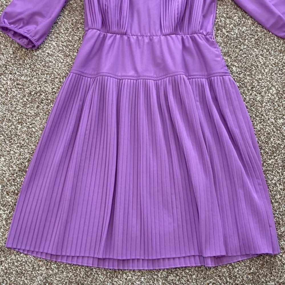 Vintage Beverly Collection Purple Pleated Dress - image 7