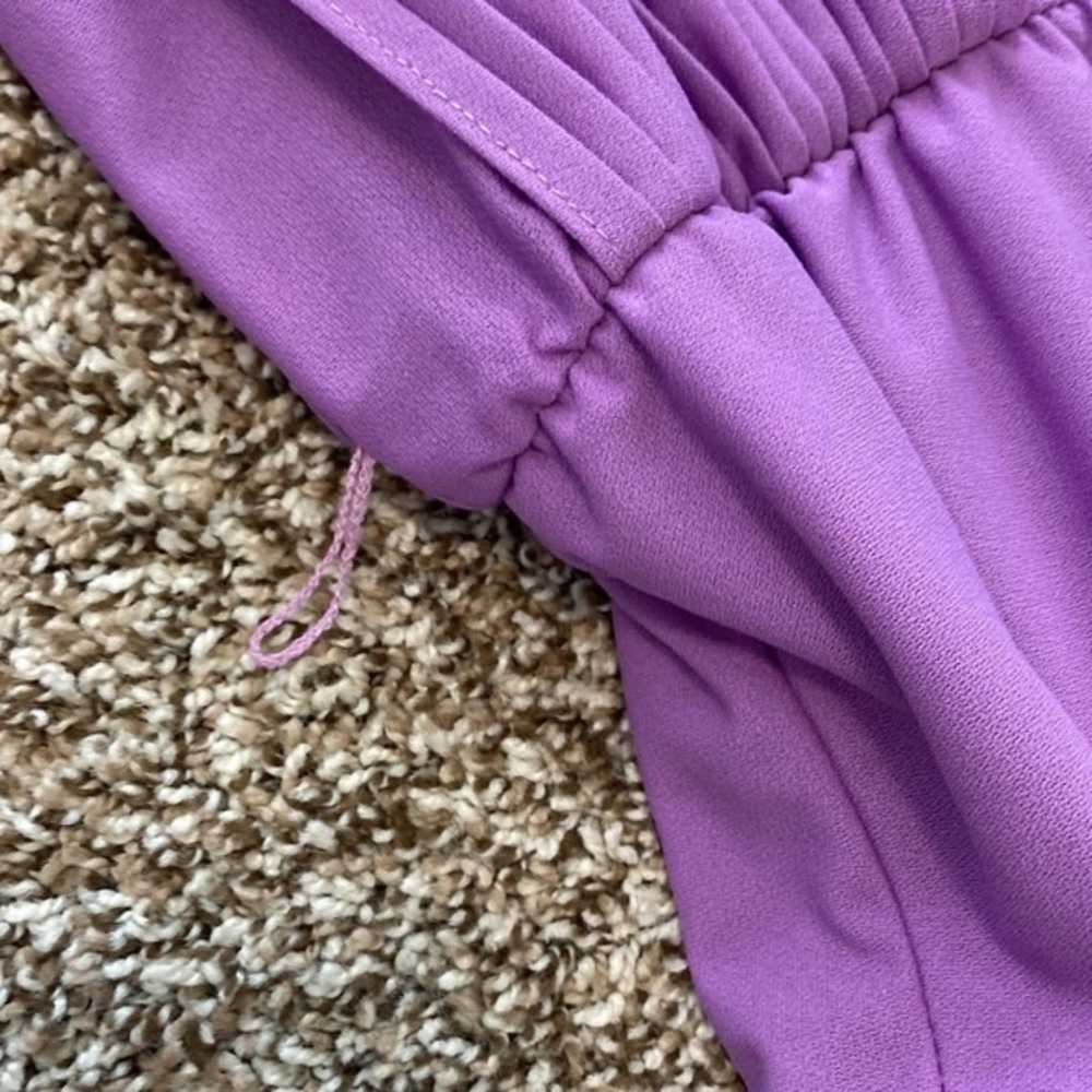 Vintage Beverly Collection Purple Pleated Dress - image 8