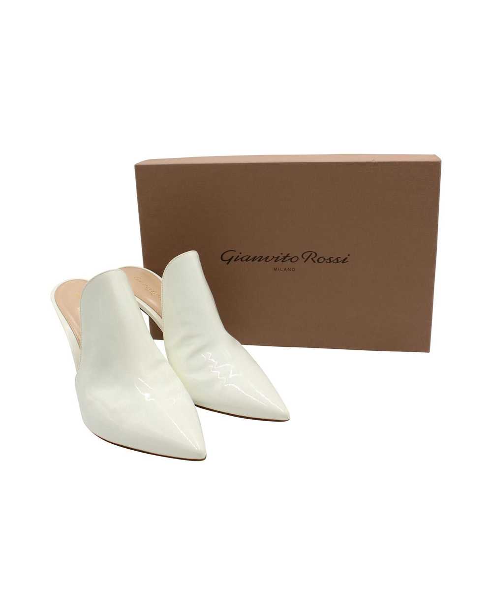 Gianvito Rossi White Patent Leather High Heel Mul… - image 10