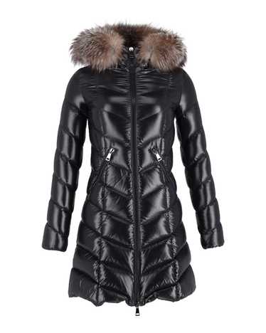 Moncler Fox Fur-Trimmed Long Down Jacket in Black… - image 1