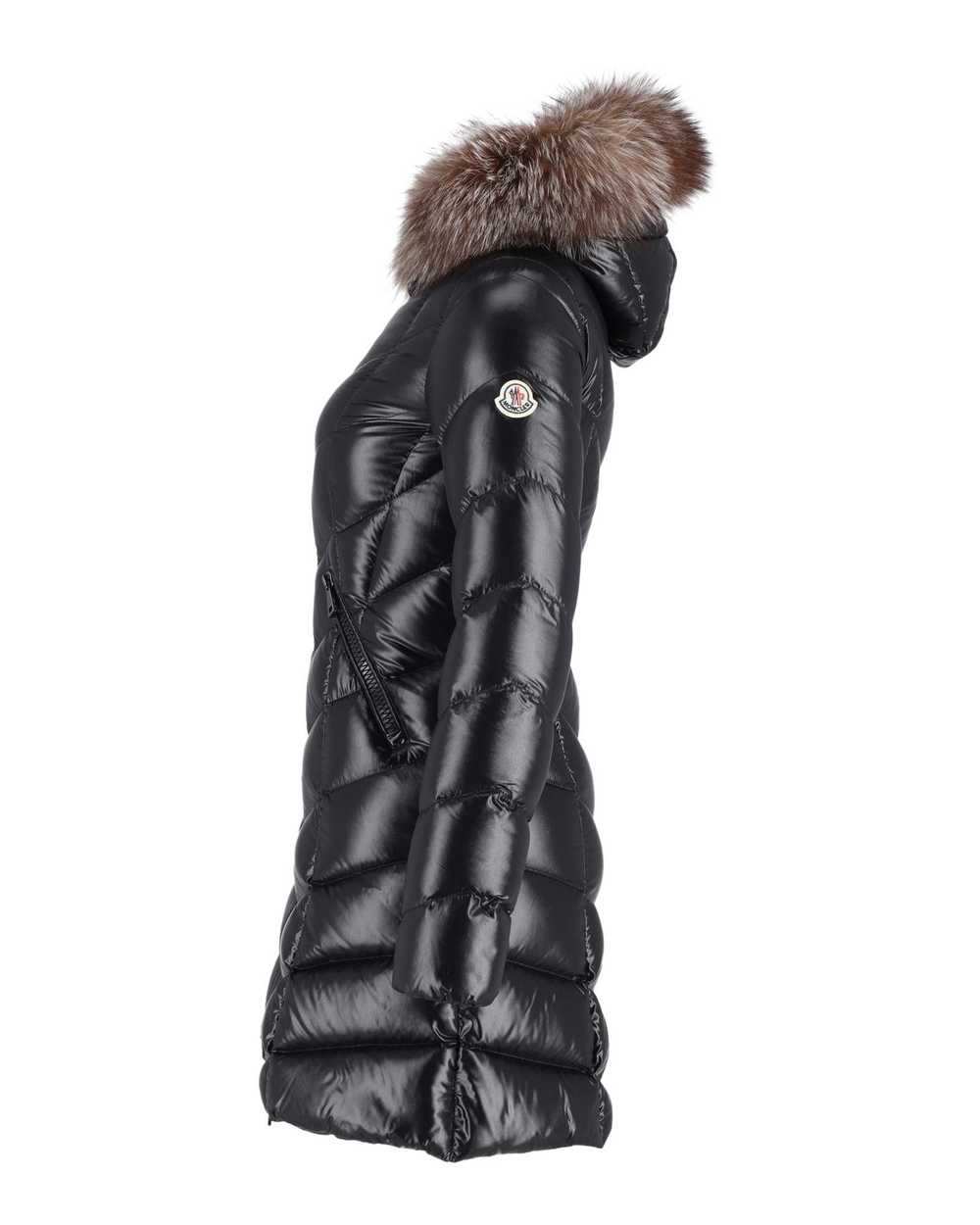 Moncler Fox Fur-Trimmed Long Down Jacket in Black… - image 2