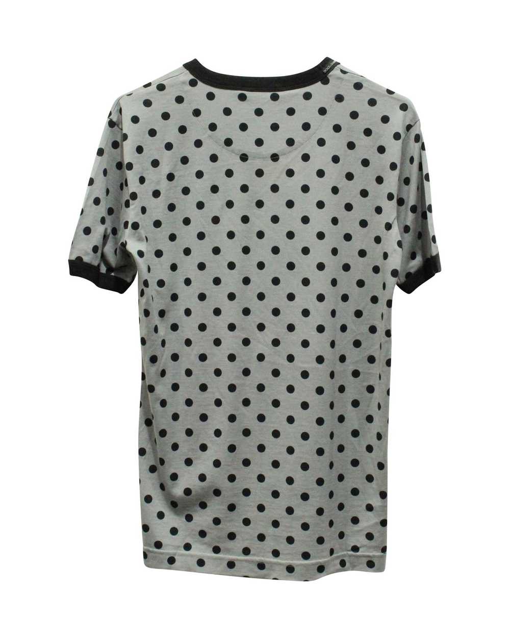 Dolce & Gabbana Polka Dot Crew Neck Shirt in Grey… - image 2