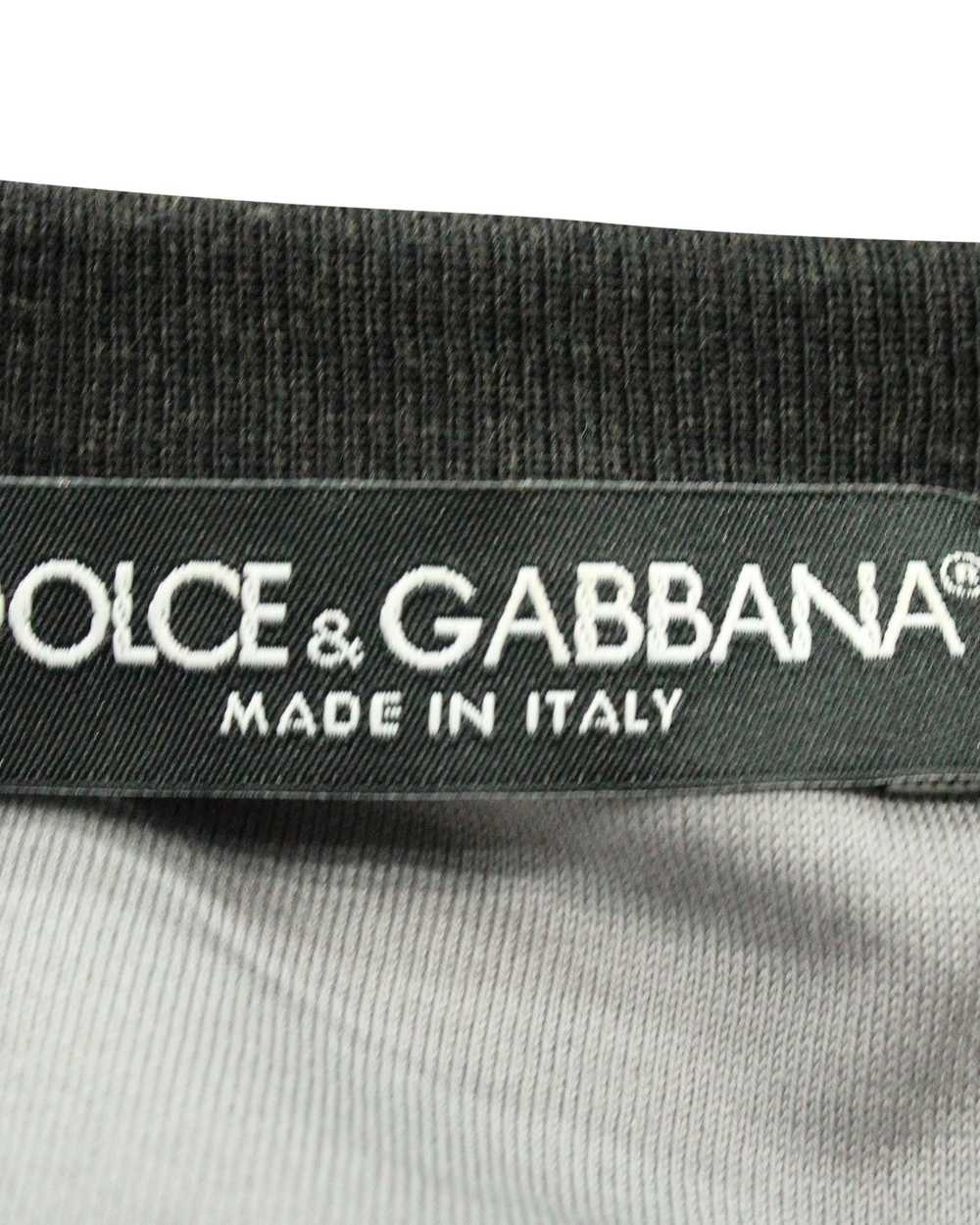 Dolce & Gabbana Polka Dot Crew Neck Shirt in Grey… - image 3