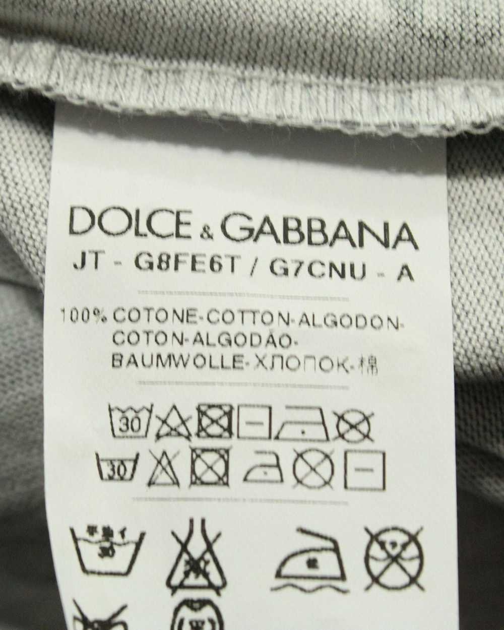Dolce & Gabbana Polka Dot Crew Neck Shirt in Grey… - image 4
