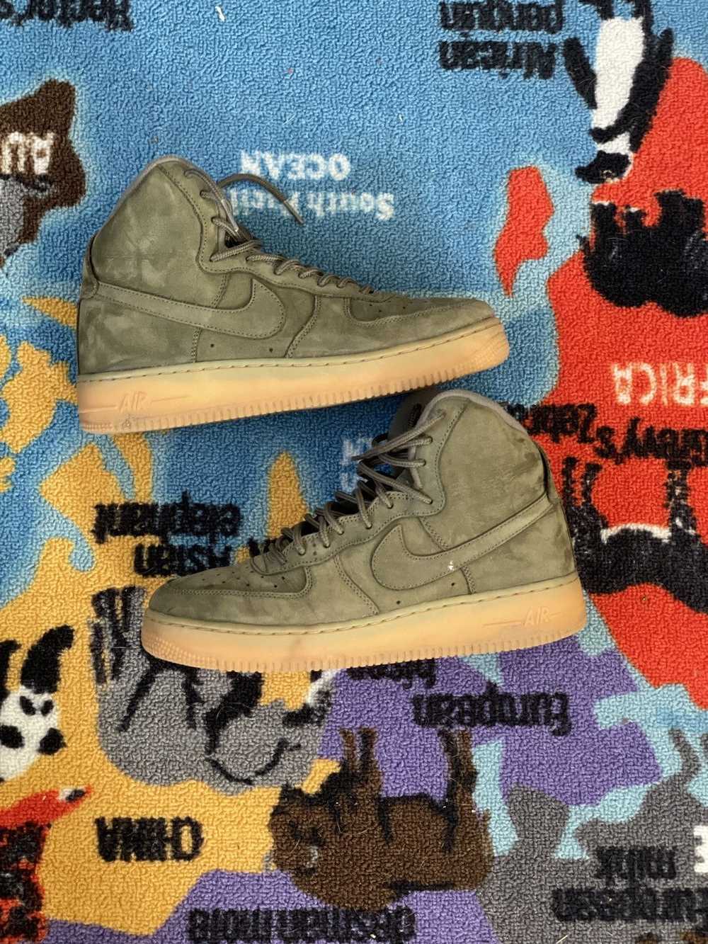 Nike Air Force 1 High Medium Olive Dark Gum - image 2