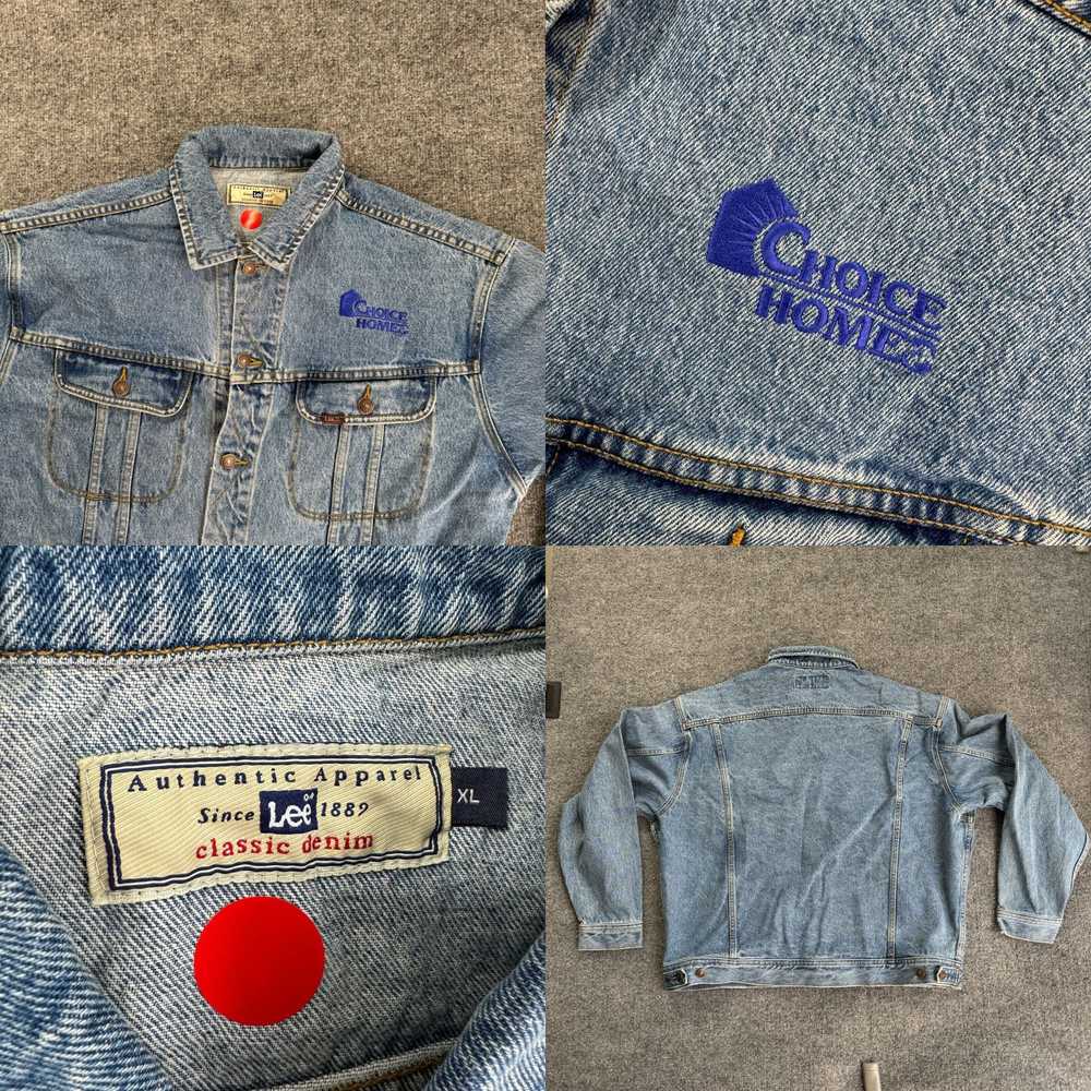 Lee Vintage Lee Denim Jacket Mens XL Trucker 90s … - image 4