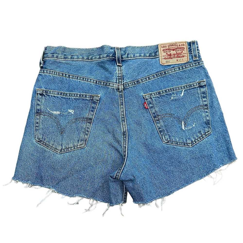 Levi's × Vintage Levi's Jean Shorts 550 Denim Cut… - image 2