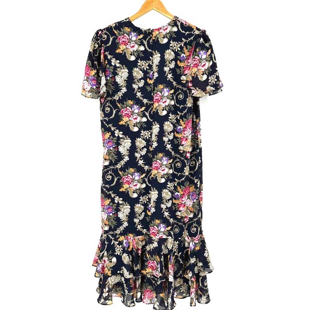 Vintage Liz Roberts Women Midi Floral Dress Size … - image 4