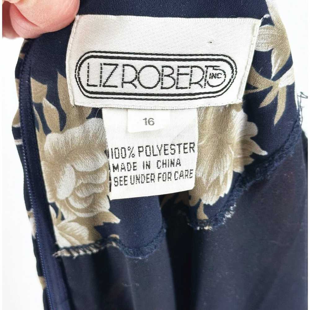 Vintage Liz Roberts Women Midi Floral Dress Size … - image 9