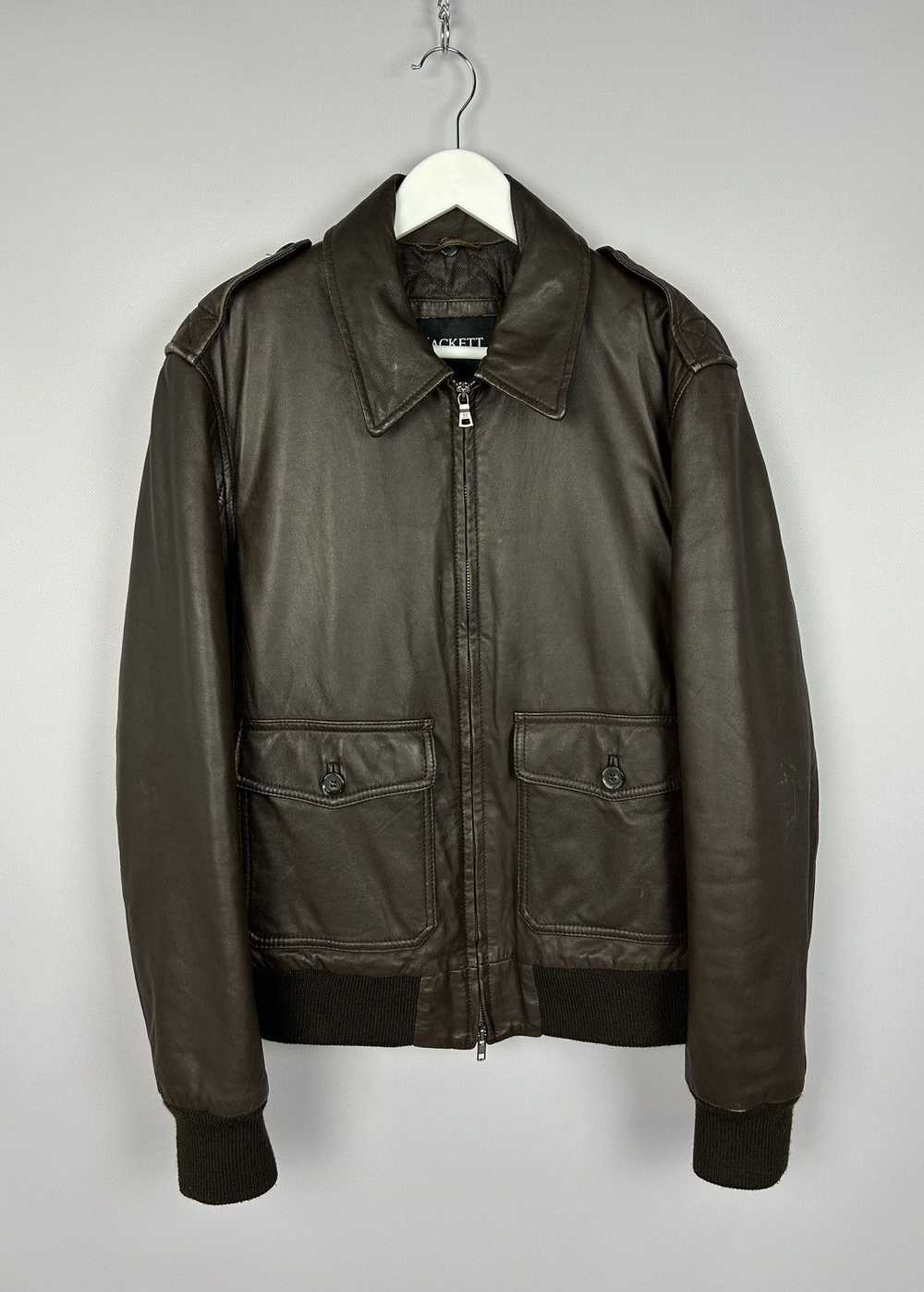 Hackett × Leather Jacket × Vintage Hackett Leathe… - image 2