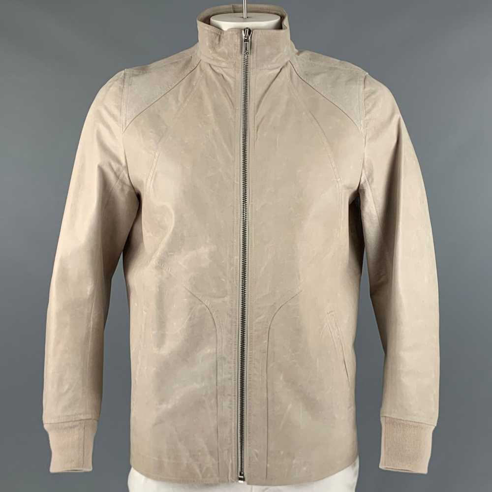 Rick Owens Grey Leather Zip Up Jacket - image 1
