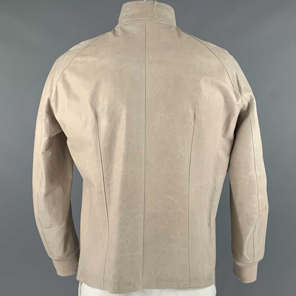 Rick Owens Grey Leather Zip Up Jacket - image 4