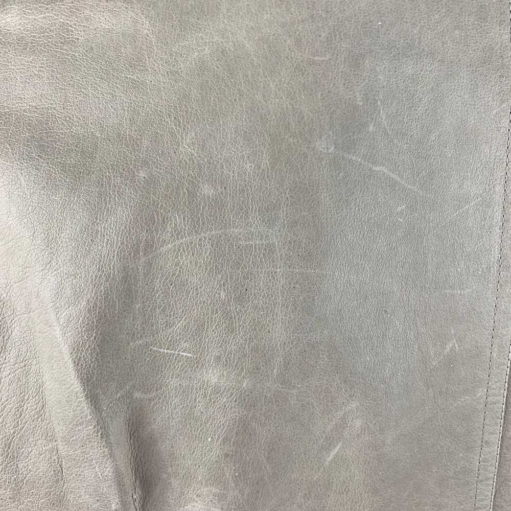 Rick Owens Grey Leather Zip Up Jacket - image 5