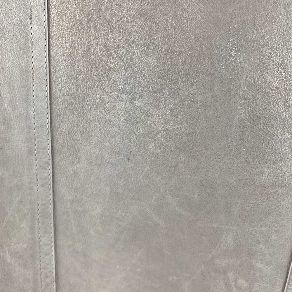 Rick Owens Grey Leather Zip Up Jacket - image 6
