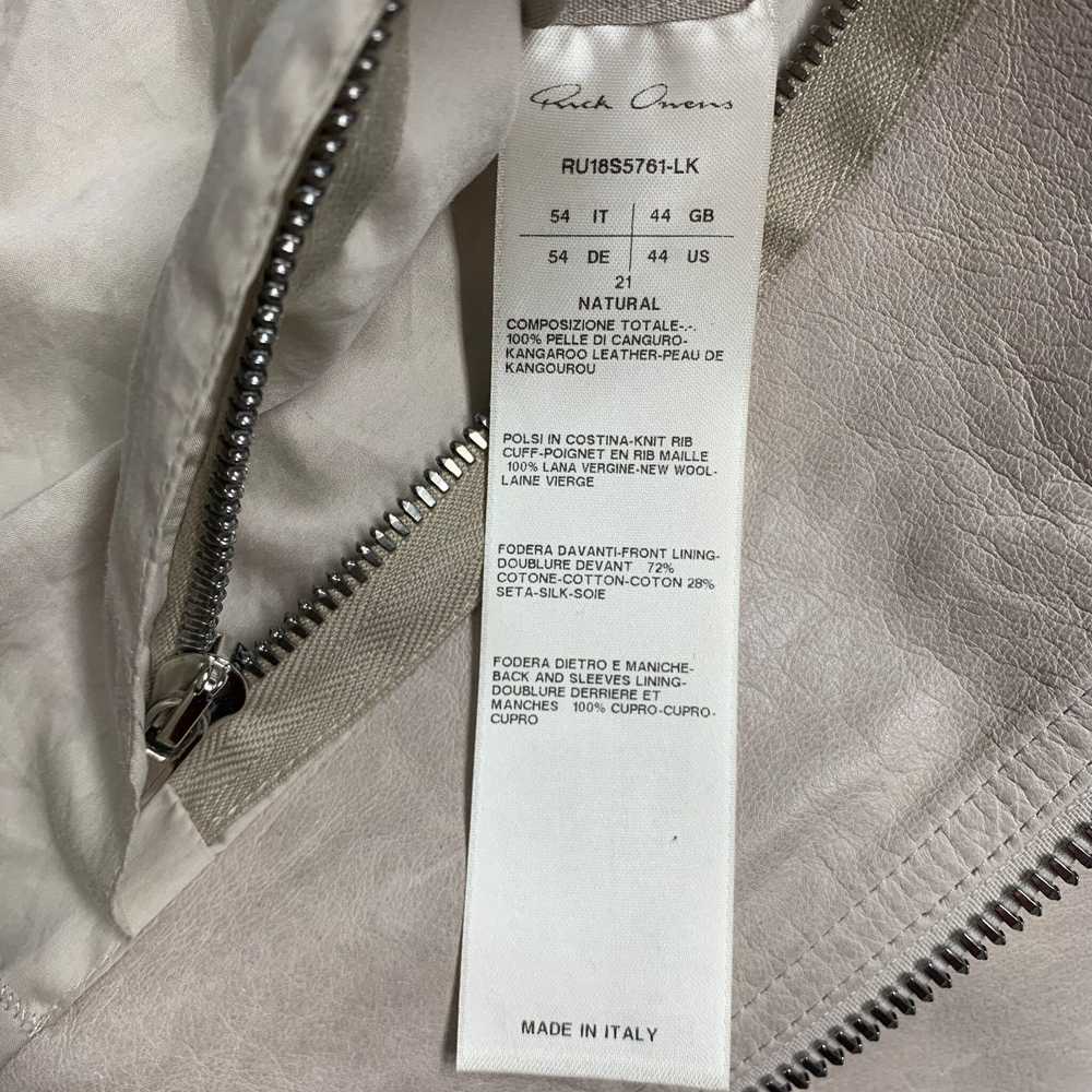 Rick Owens Grey Leather Zip Up Jacket - image 9