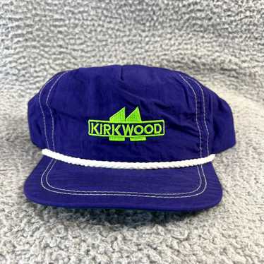 Vintage Vintage Kirkwood Hat Purple Green Leather… - image 1