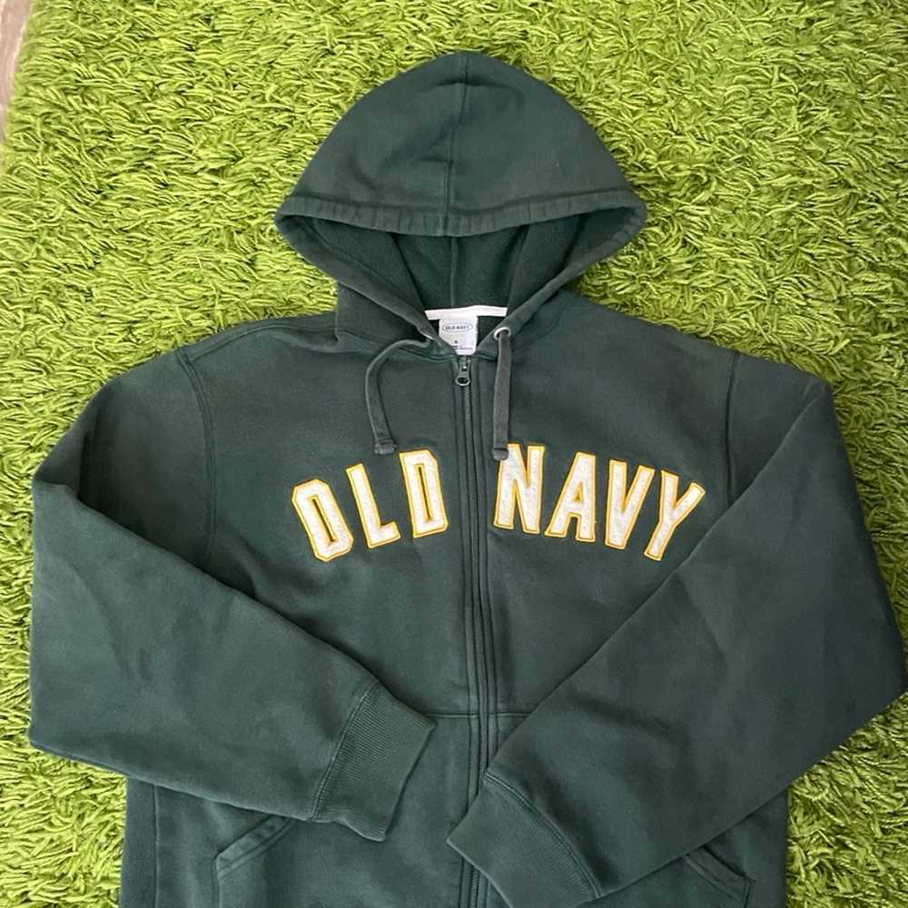 dark green vintage Old Navy zip up jacket - image 1