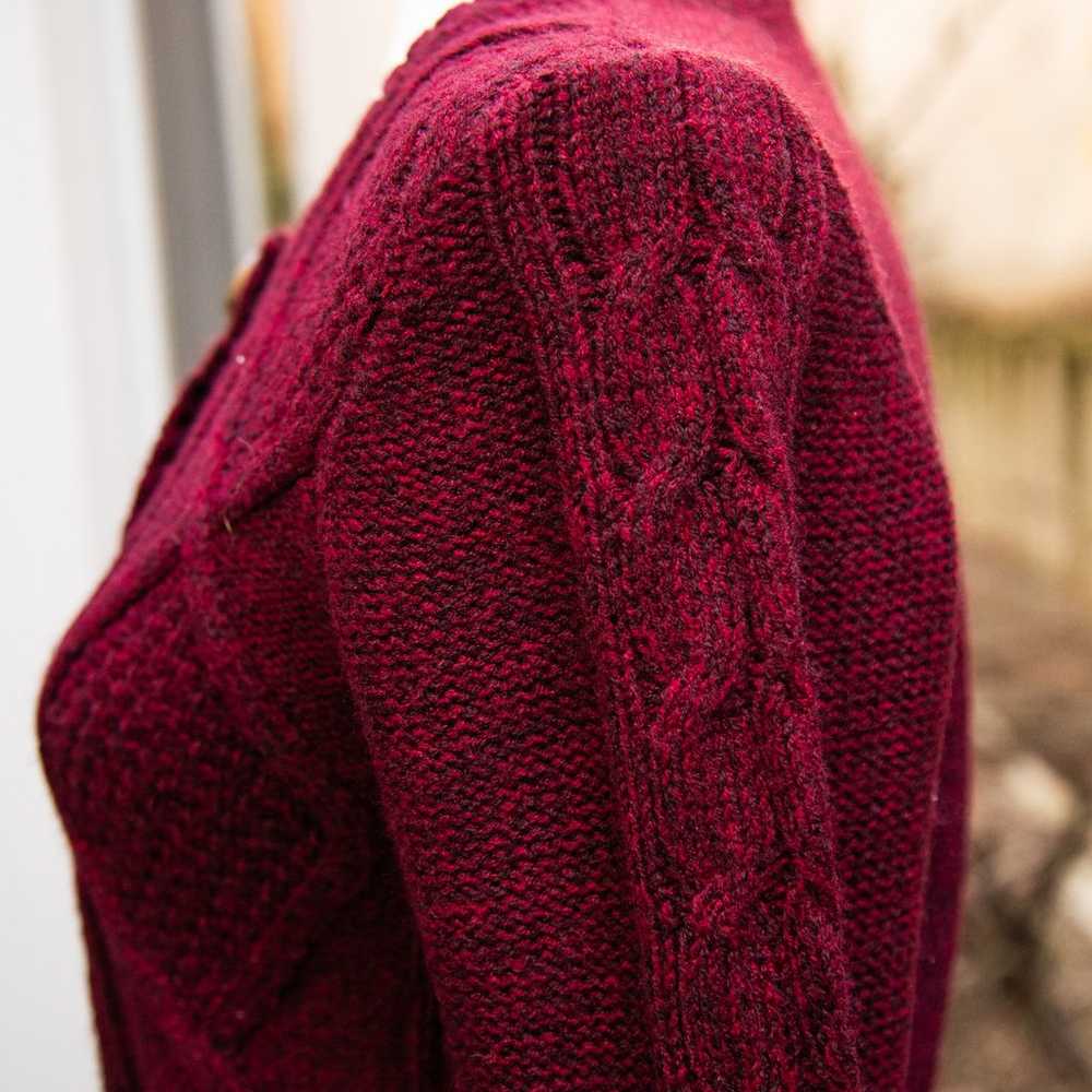 Women's Burgundy St. John's Bay Knit Cardigan Siz… - image 3