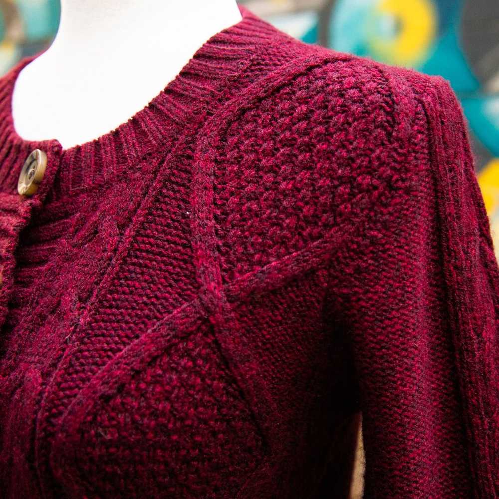 Women's Burgundy St. John's Bay Knit Cardigan Siz… - image 4