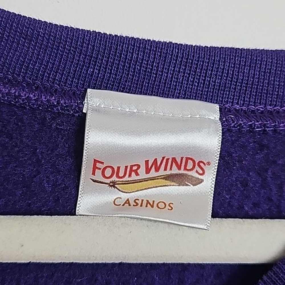 Four Winds Casino Purple Crewneck Sweater - image 3