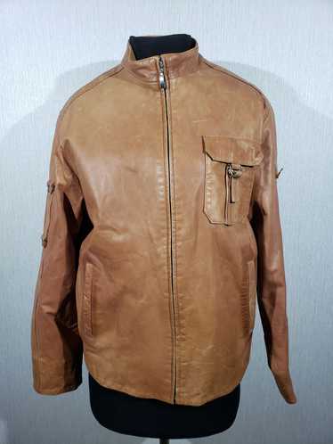 Italian Designers × Leather Jacket Reliable brown… - image 1