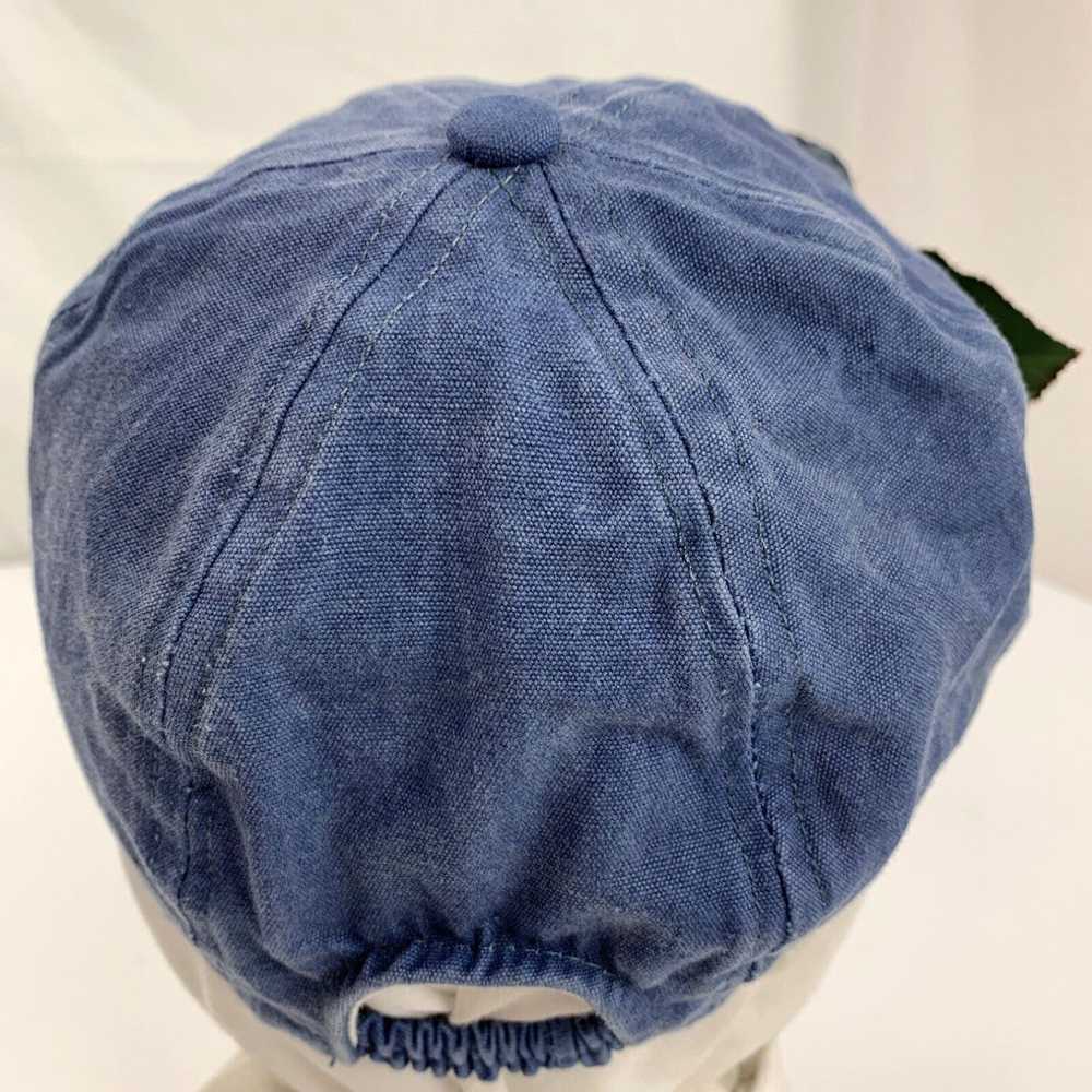 Vintage Flower Leaves Womens Blue Ball Cap Hat Fi… - image 3