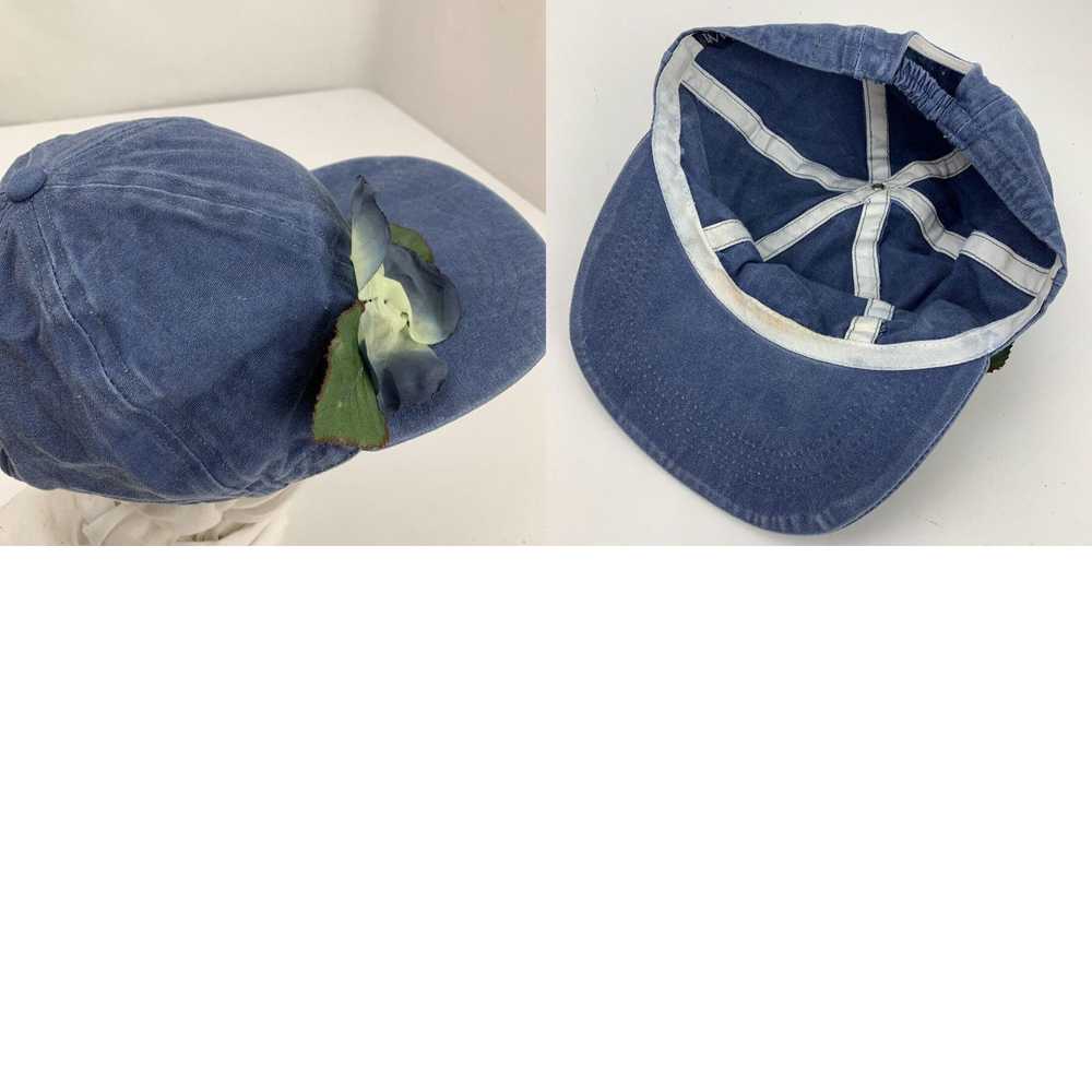 Vintage Flower Leaves Womens Blue Ball Cap Hat Fi… - image 4