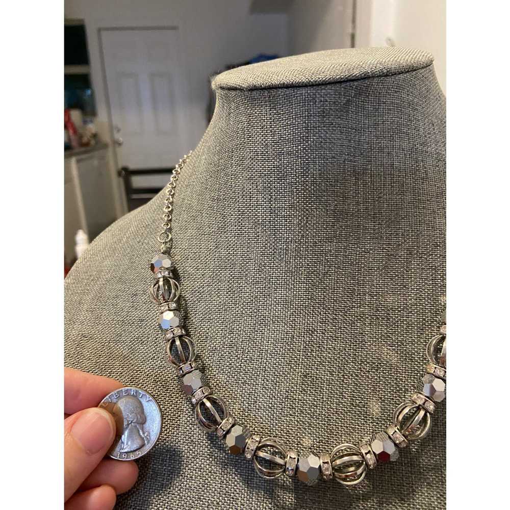 Generic Rhinestone silver bead necklace - image 2