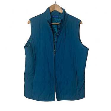 Vintage Karen Scott Sport Vest Turquoise Quilted … - image 1
