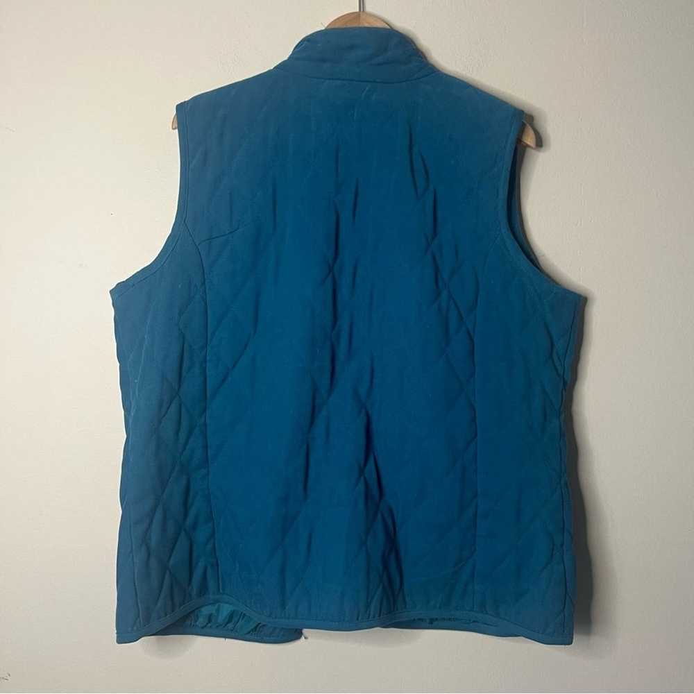 Vintage Karen Scott Sport Vest Turquoise Quilted … - image 4