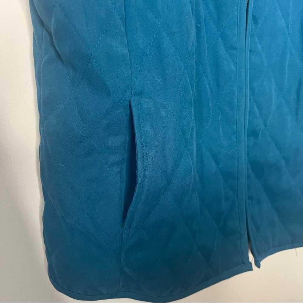 Vintage Karen Scott Sport Vest Turquoise Quilted … - image 5