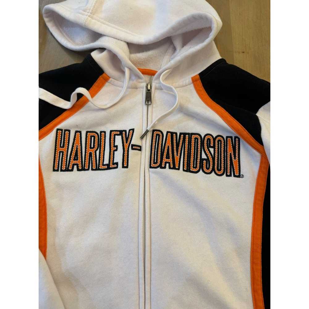 Harley Davidson 2014 Zip-Up Cotton Patchwork Embr… - image 3