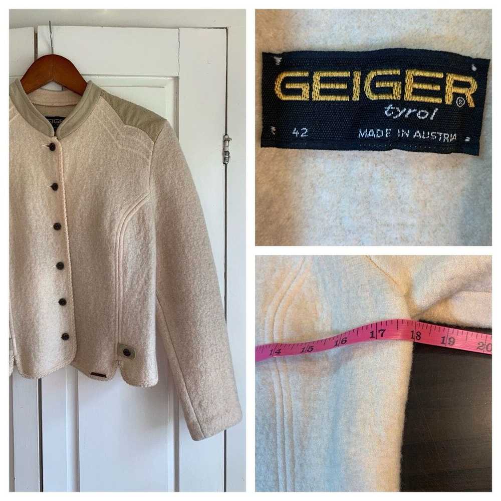 Vtg Geiger Austria Boiled Wool Tyrol Jacket Women… - image 1