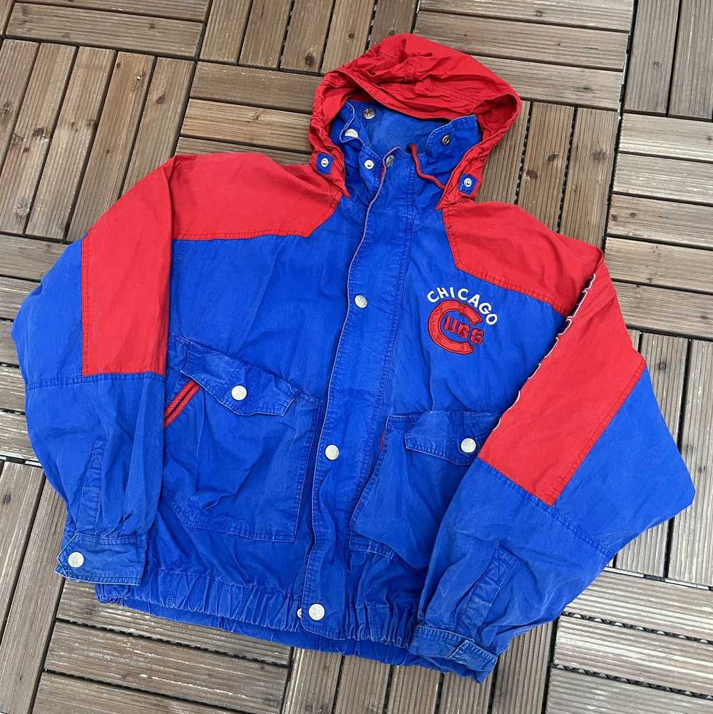 Vintage Chicago Cubs Stitched Vintage Blue Jacket - image 3