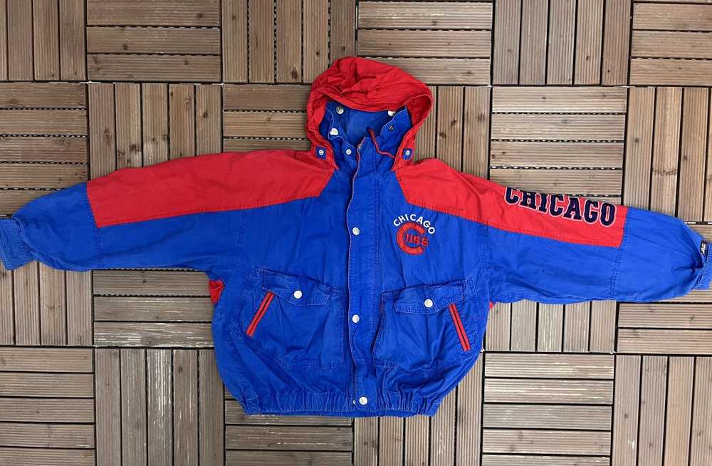 Vintage Chicago Cubs Stitched Vintage Blue Jacket - image 6