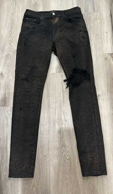 Amiri Amiri leopard print jeans