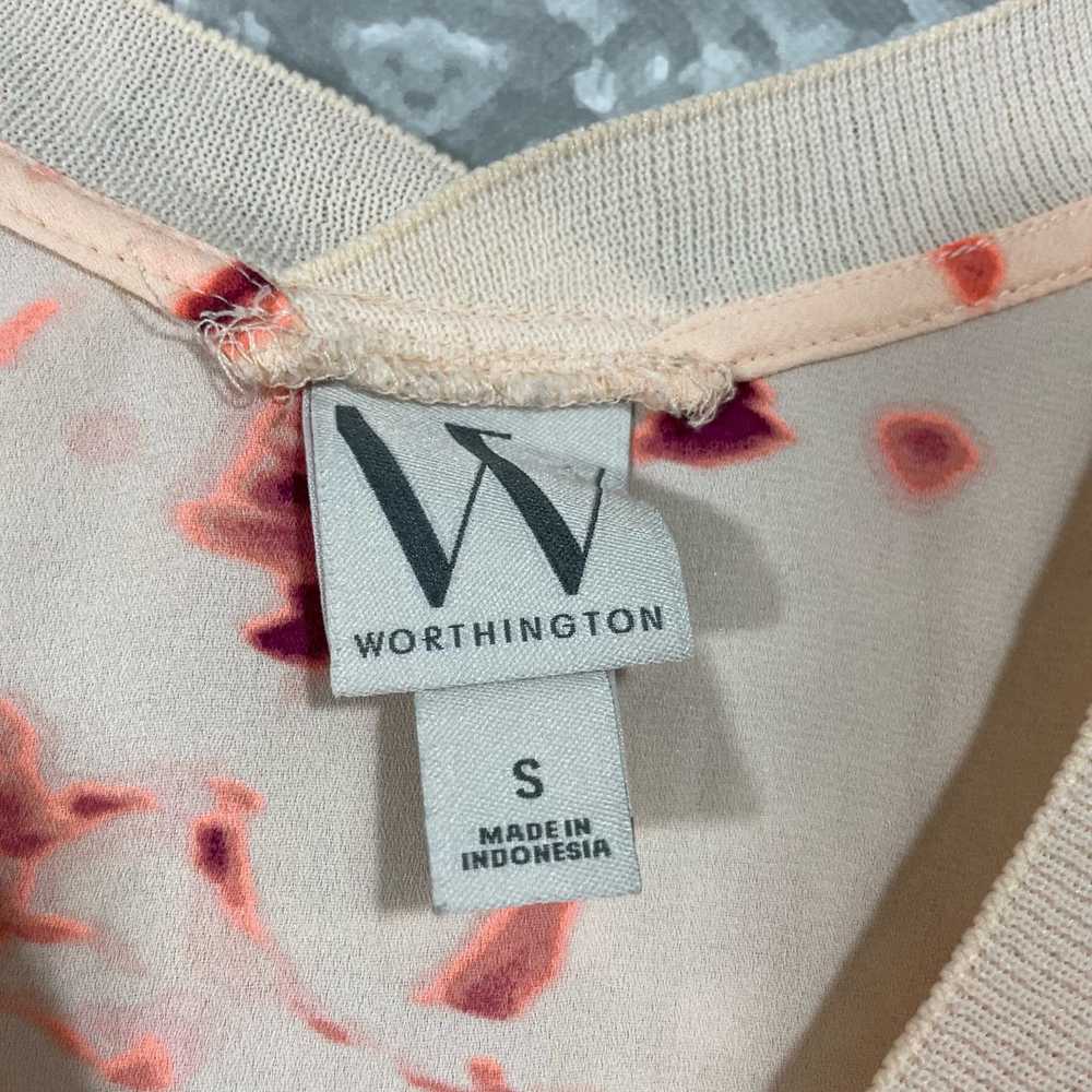 Worthington Worthington Pink Floral Sleeveless Ch… - image 4