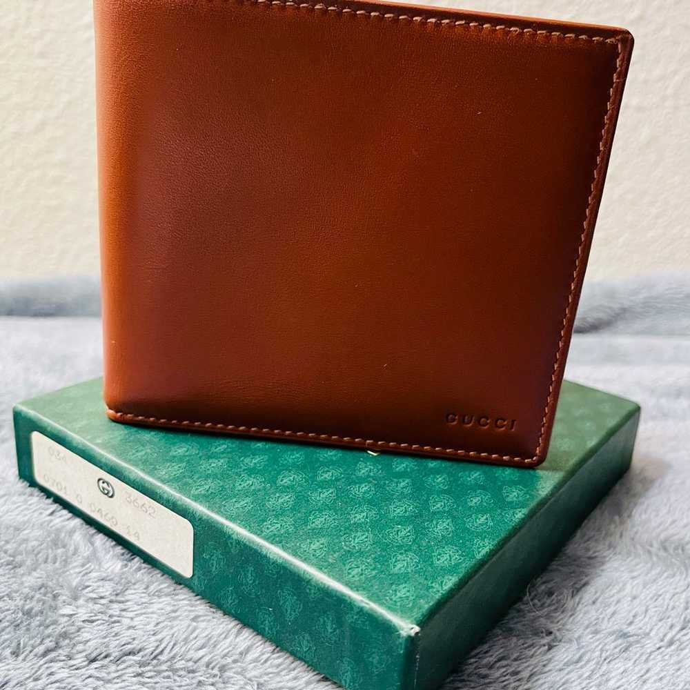 AUTHENTIC Gucci Mens Vintage Leather Wallet Light… - image 10