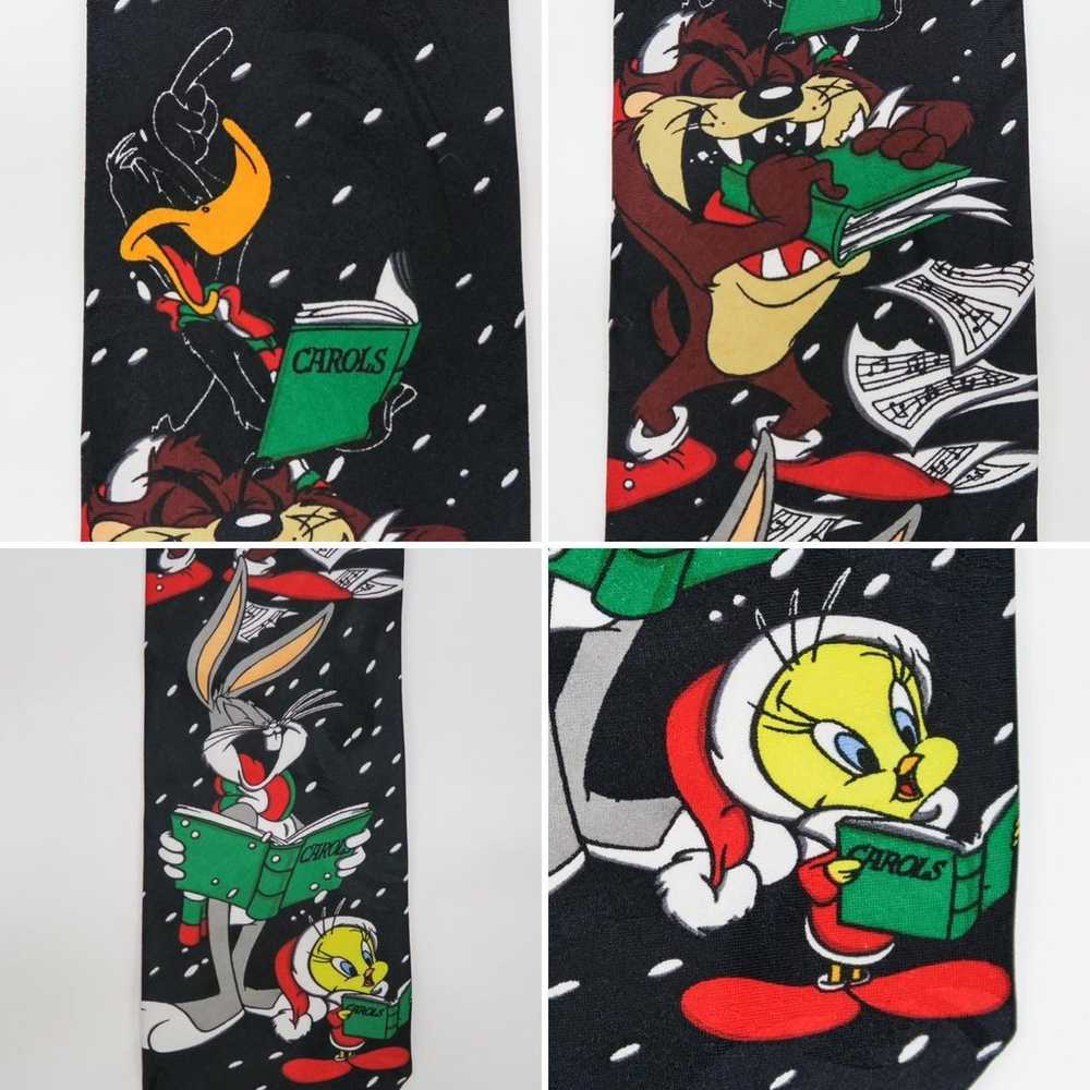 Vintage 90s Looney Tunes Black and Green Christma… - image 3